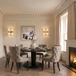 Margonia Dining Chair - Taupe - thumbnail 2