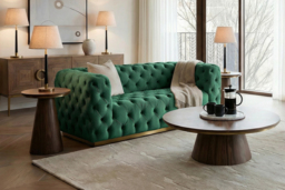 Frankfurt Two Seat Sofa - Bottle Green - thumbnail 2
