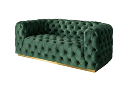 Frankfurt Two Seat Sofa - Bottle Green - thumbnail 3