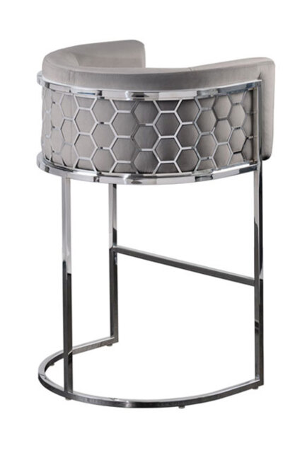 Alveare Counter Stool Silver - Dove Grey - image 1