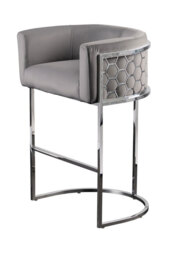 Alveare Counter Stool Silver - Dove Grey - thumbnail 3