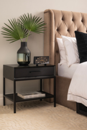 Duo Black Bedside Table - thumbnail 2