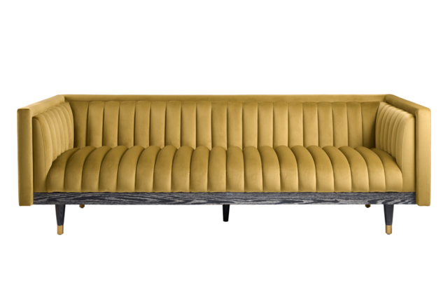 Metz Three Seater Sofa - Olive - image 1