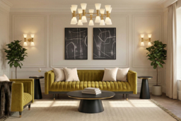 Metz Three Seater Sofa - Olive - thumbnail 2