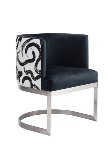 Suki Dining Chair – Brushed Stainless Steel Base - image 1