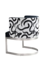 Suki Dining Chair – Brushed Stainless Steel Base - thumbnail 3
