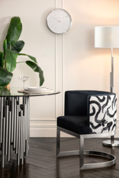 Suki Dining Chair – Brushed Stainless Steel Base - thumbnail 2