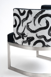 Suki Dining Chair – Brushed Stainless Steel Base - thumbnail 4