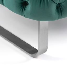 Grosvenor Armchair - Bottle Green - Brushed Silver - thumbnail 5