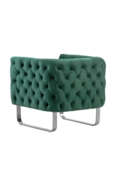 Grosvenor Armchair - Bottle Green - Brushed Silver - thumbnail 4