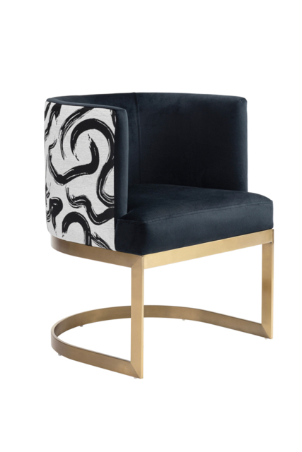 Suki Dining Chair – Brushed Brass Base - image 1