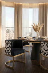 Suki Dining Chair – Brushed Brass Base - thumbnail 3
