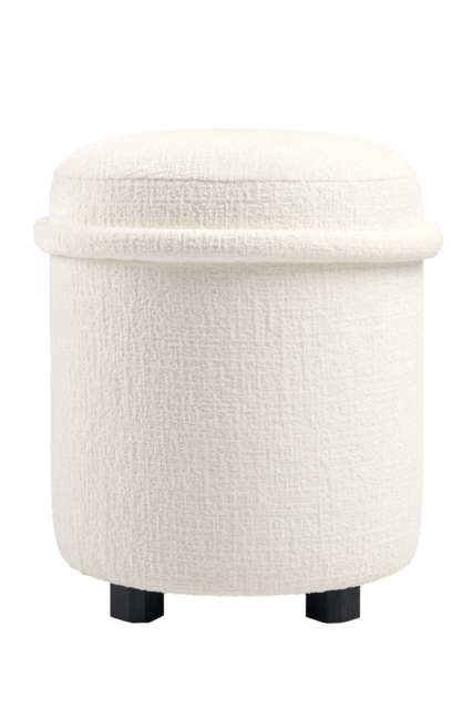 Tubio Footstool Ivory Chenille - image 1