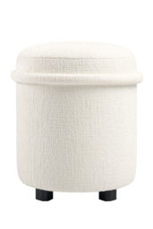 Tubio Footstool Ivory Chenille