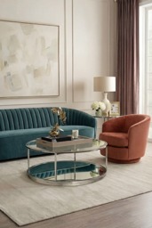 Rippon Silver Circular Coffee Table - thumbnail 2