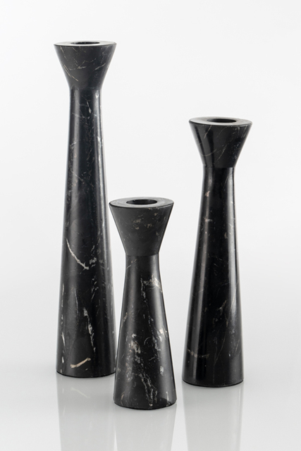 "Terza Candle Holders Black " - image 1