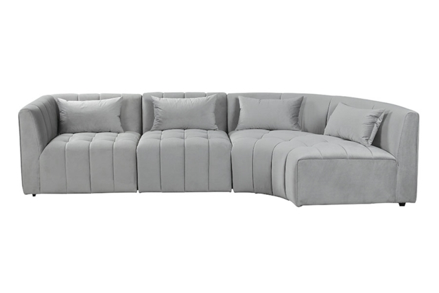 "Essen Right Hand Curved Corner Sofa – Dove Grey " - image 1