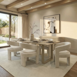 Rocco Washed Grey Oak Dining Table - thumbnail 2