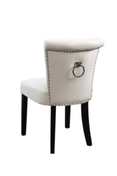 Positano Dining Chair with Back Ring / Black legs- Cream