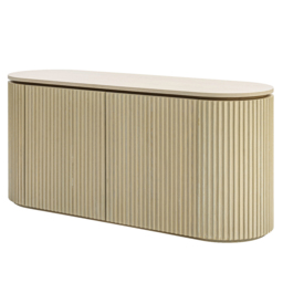 Ophelia Washed Grey Oak Sideboard Table - thumbnail 7
