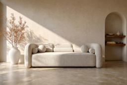 "Munich Three Seat Sofa - Light Taupe " - thumbnail 3