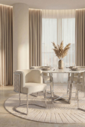 Alveare Dining Chair Silver - Chalk - thumbnail 2