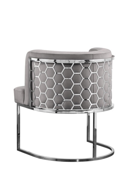 Alveare Dining Chair Silver - Dove Grey - image 1