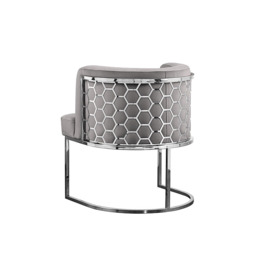 Alveare Dining Chair Silver - Dove Grey - thumbnail 5