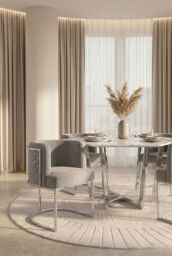 Alveare Dining Chair Silver - Dove Grey - thumbnail 6