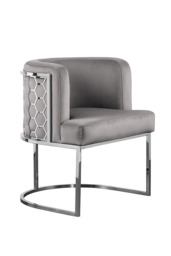 Alveare Dining Chair Silver - Dove Grey - thumbnail 7