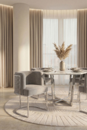 Alveare Dining Chair Silver - Dove Grey - thumbnail 2
