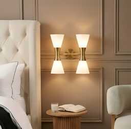 Camille Double Wall Light Brass - thumbnail 2