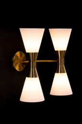 Camille Double Wall Light Brass - thumbnail 7