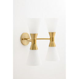 Camille Double Wall Light Brass - thumbnail 6
