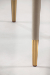 Sophia Dining Chair - Taupe - Brass caps - thumbnail 5