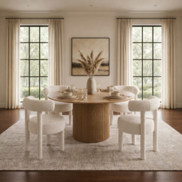 "Lica Accent Chair Ivory Chenille " - thumbnail 3