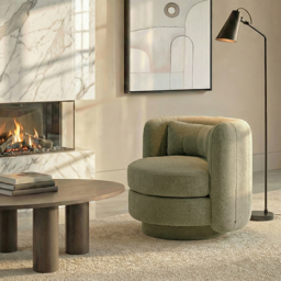 Calvin Swivel Armchair - Pistachio - thumbnail 2