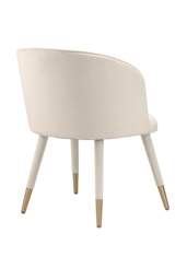 Bellucci Dining Chair - Chalk- Brass Caps - thumbnail 4
