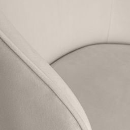 Bellucci Dining Chair - Chalk- Brass Caps - thumbnail 5