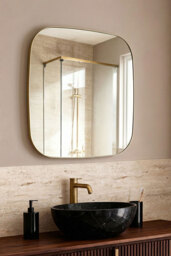 Emmerson Soft Square Mirror - Brushed Brass - thumbnail 2