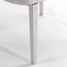 " Ella Dining Chair - Chalk - Silver Base" - thumbnail 5