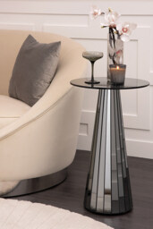 Emmeline Smoked Mirror Side Table - thumbnail 8