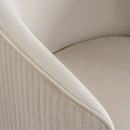 Ella Dining Chair - Chalk - Black Base - thumbnail 4