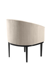 Ella Dining Chair - Chalk - Black Base - thumbnail 3