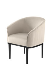 Ella Dining Chair - Chalk - Black Base - thumbnail 1