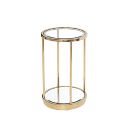 Rippon Brass Circular Side Table - thumbnail 4