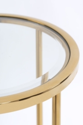 Rippon Brass Circular Side Table - thumbnail 2