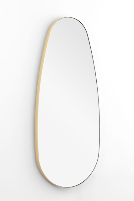 Adria Pebble Shape Dress Mirror - Brushed Brass - image 1