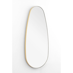 Adria Pebble Shape Dress Mirror - Brushed Brass - thumbnail 3