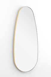 Adria Pebble Shape Dress Mirror - Brushed Brass - thumbnail 1